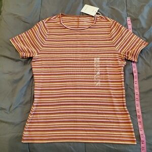Free Assembly Rib Knit Striped Top (XL)